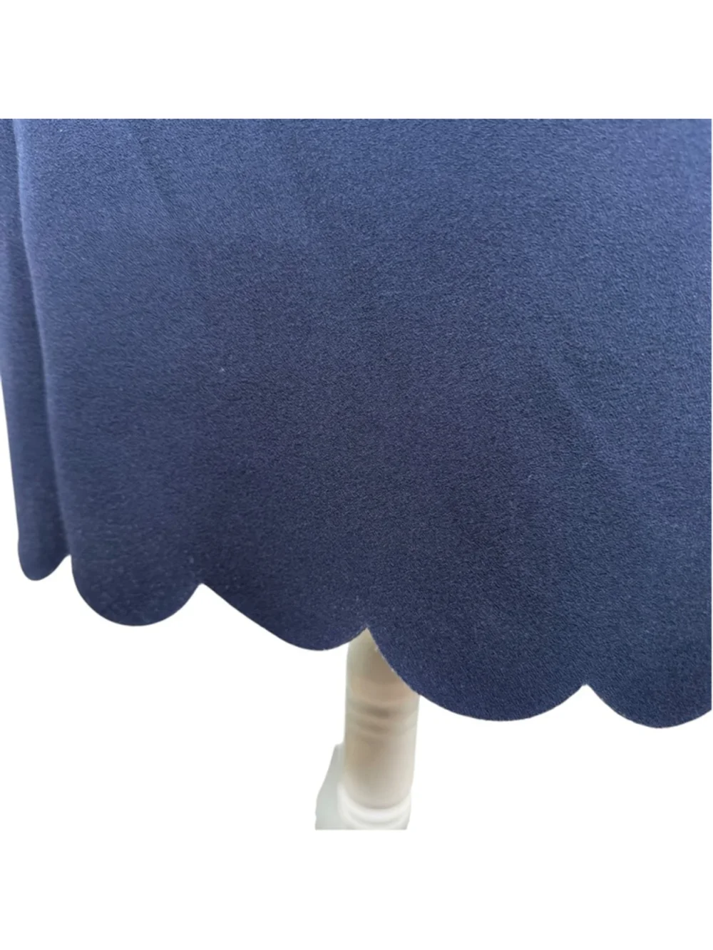 J. Crew Navy Blue Scalloped Sheath Dress Sleeveless Ponte Career Chic Size 6